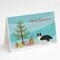 Caroline&#x27;s Treasures Border Collie Christmas Tree Greeting Cards and Envelopes Pack of 8